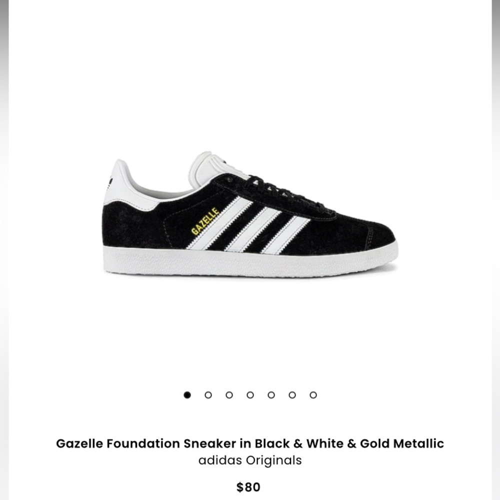 Adidas Gazelle Foundation in Black and White
